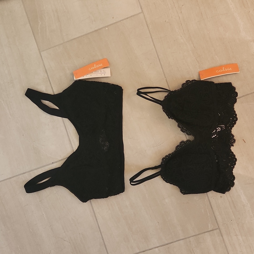 Two Colsie bras-lacier one is XS, other one is S.